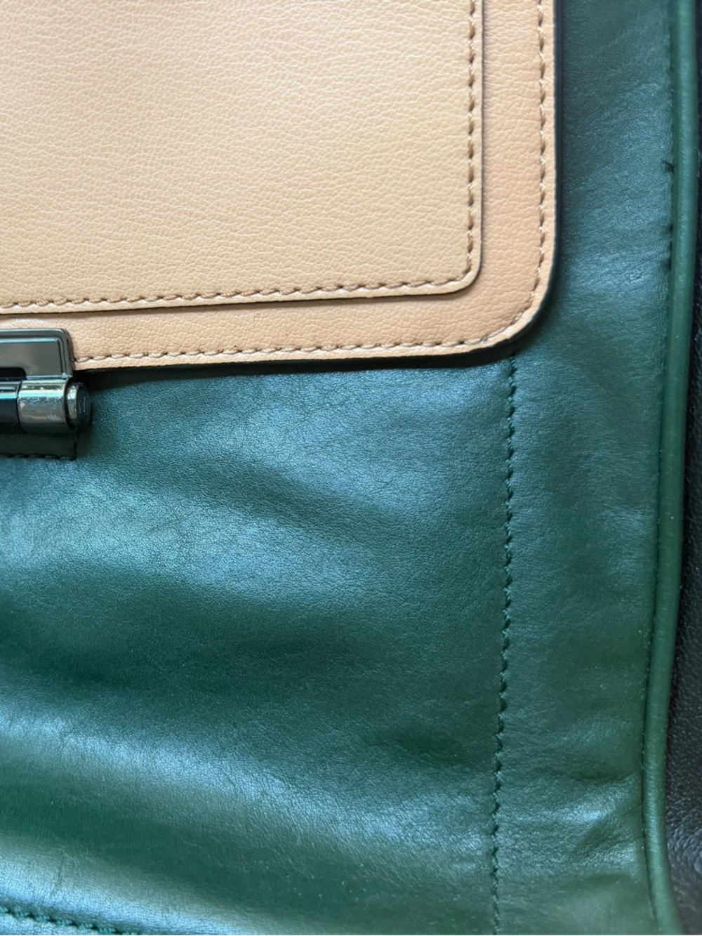 DIANE VON FURSTENBERG DVF Highline Colorblock Leather Tote Bag Laptop Work - Picture 12 of 16